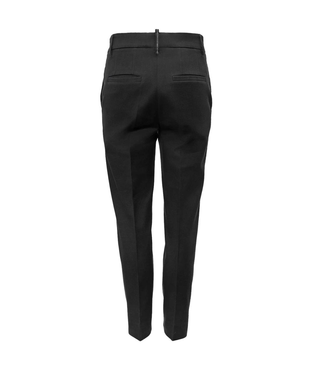 BRUNELLO CUCINELLI Черные хлопковые прямые брюки, фото 2