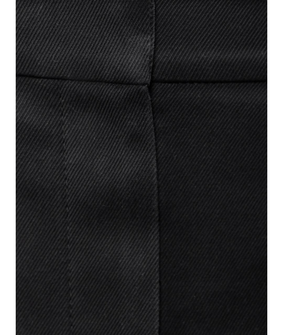 BRUNELLO CUCINELLI Черные хлопковые прямые брюки, фото 3