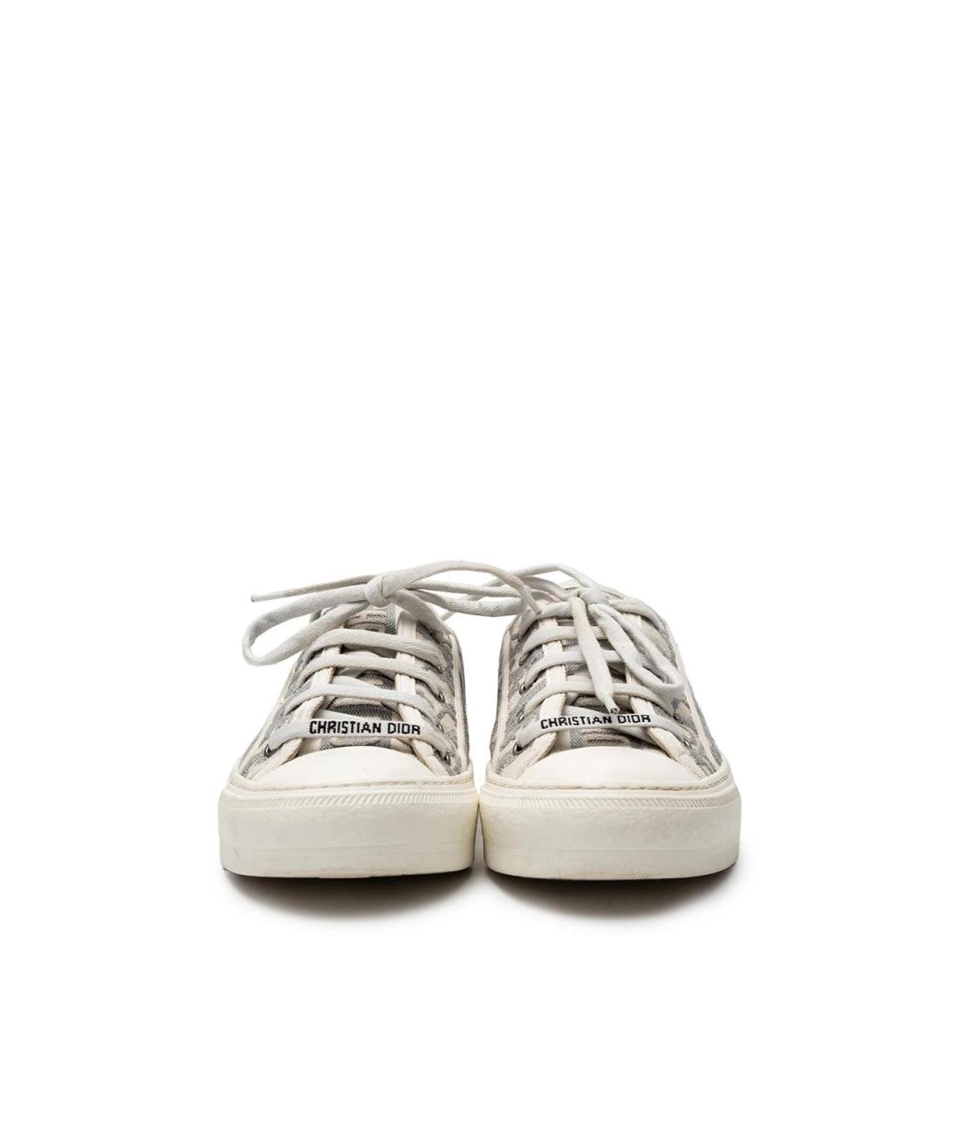 CHRISTIAN DIOR Серые текстильные кеды, фото 4