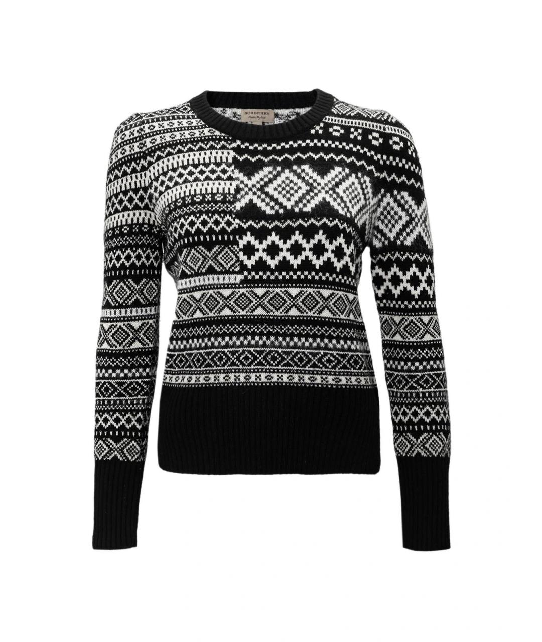 BURBERRY Черный кашемировый джемпер / свитер, фото 1