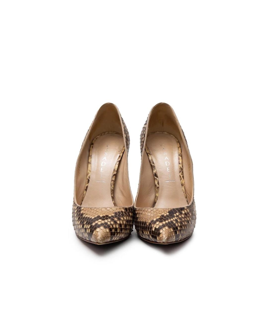 CASADEI Бежевые туфли из экзотической кожи, фото 4