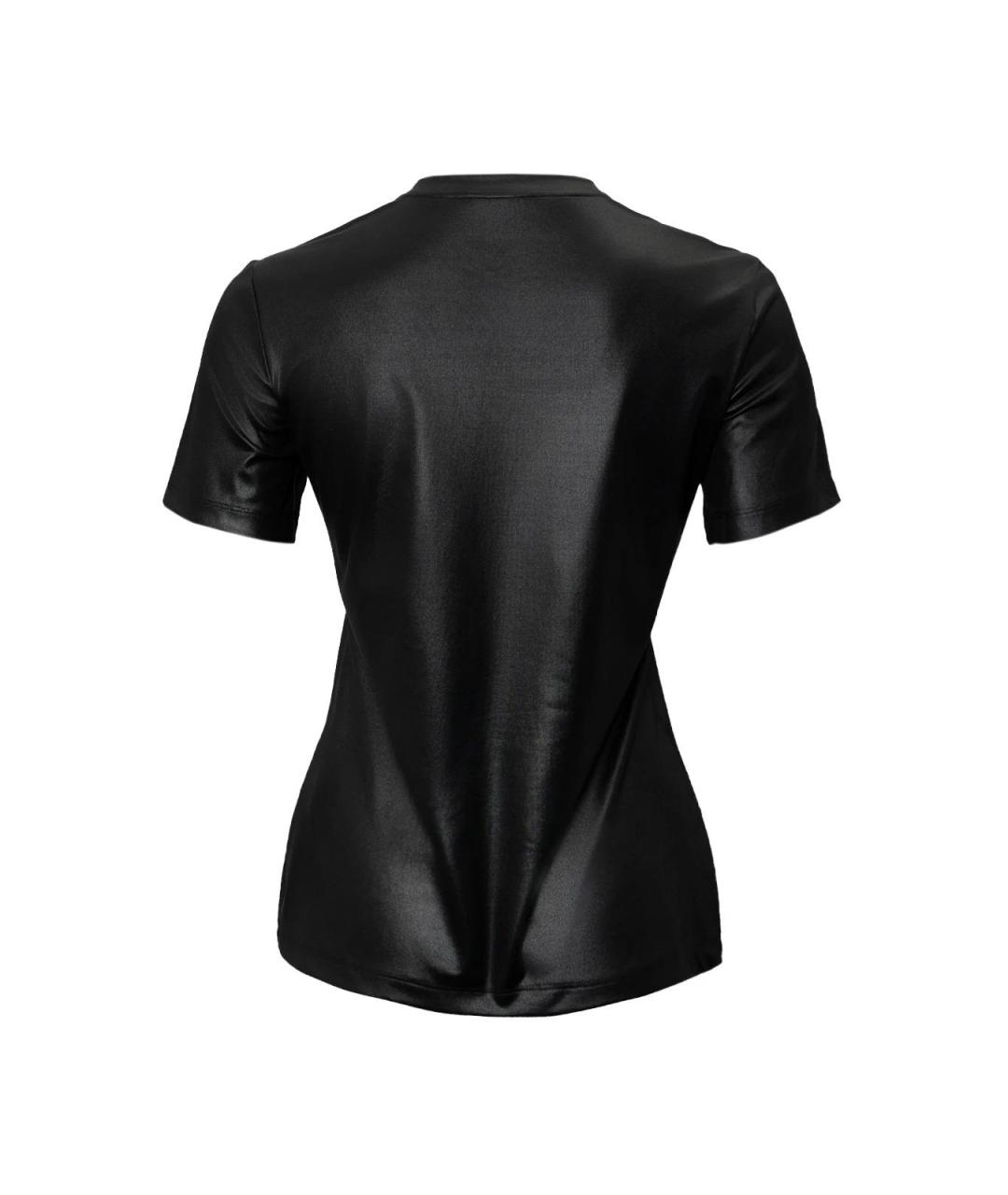 VERSACE Черная полиэстеровая футболка, фото 3