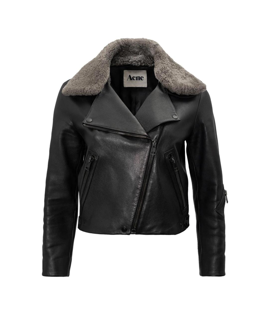 ACNE STUDIOS Черная кожаная куртка, фото 4