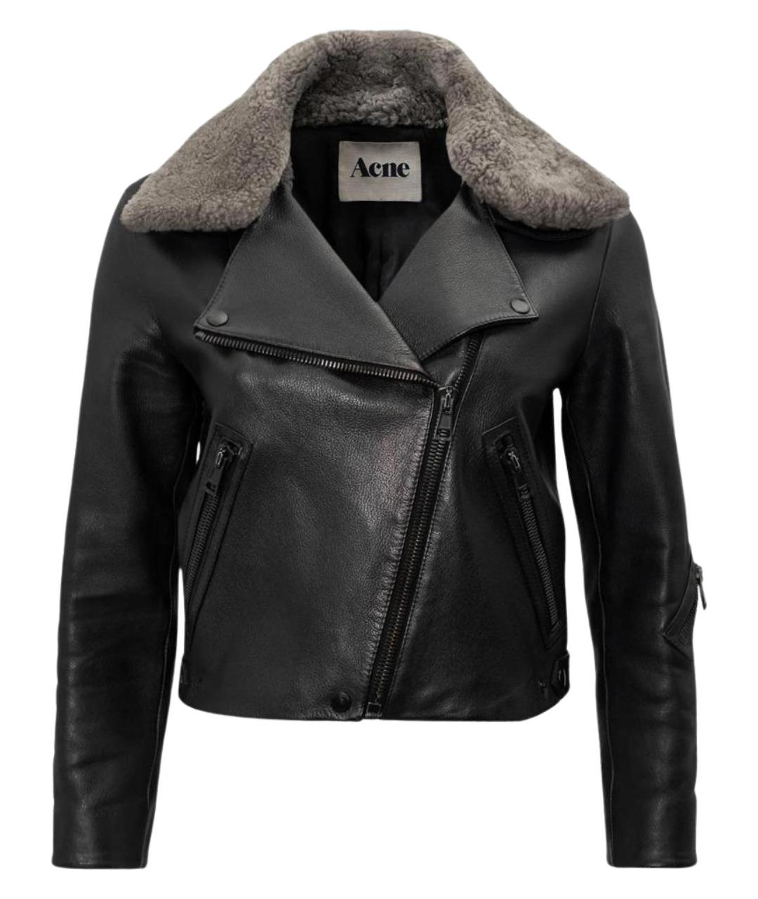 ACNE STUDIOS Черная кожаная куртка, фото 1