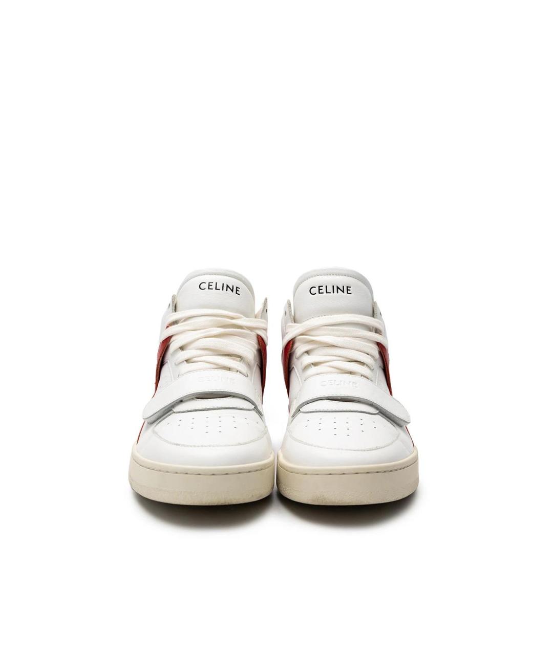 CELINE Белые кожаные кеды, фото 4
