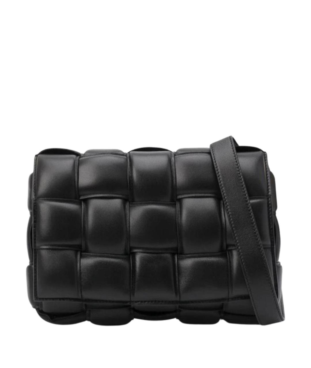 BOTTEGA VENETA Черная кожаная сумка через плечо, фото 1