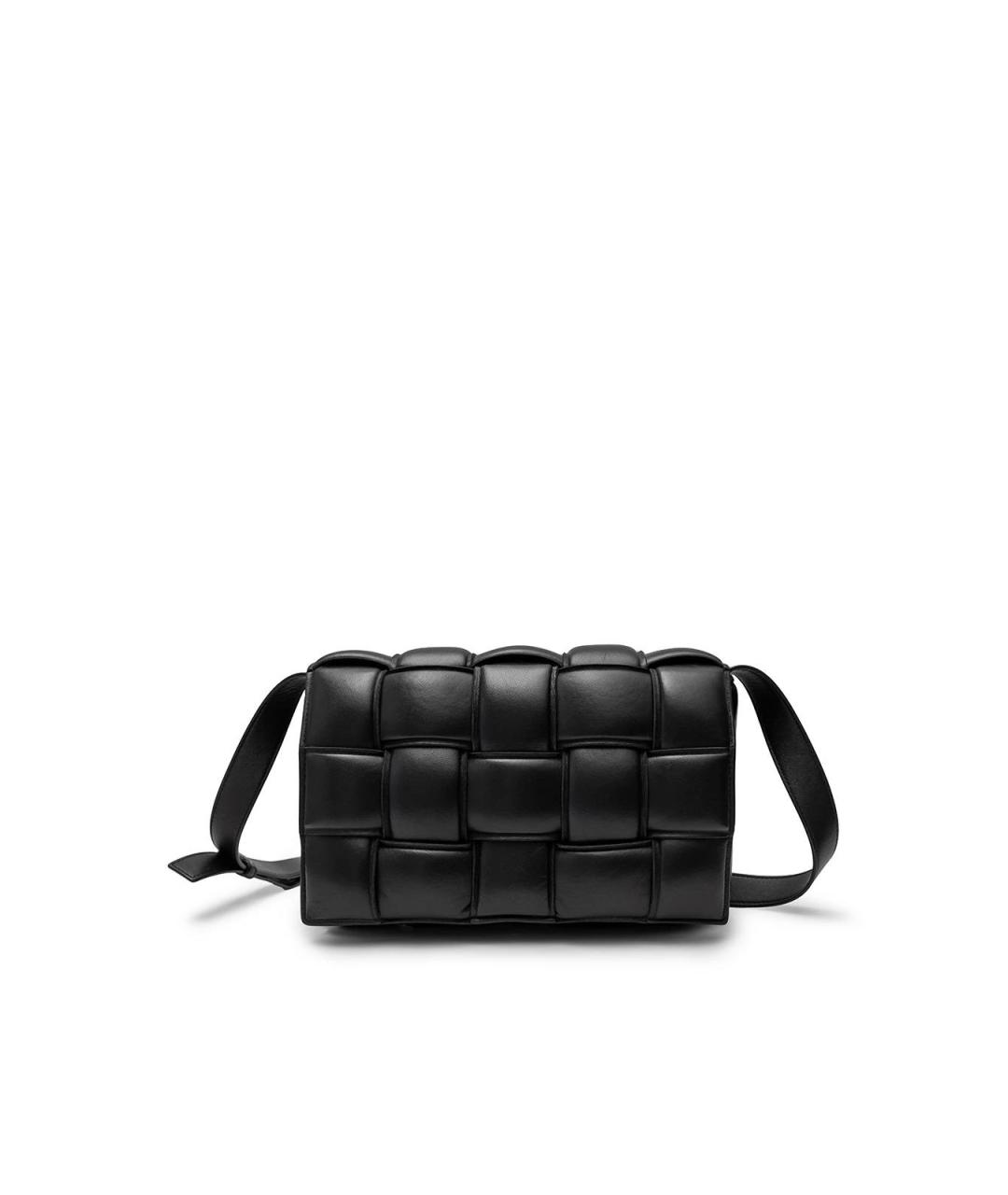 BOTTEGA VENETA Черная кожаная сумка через плечо, фото 2