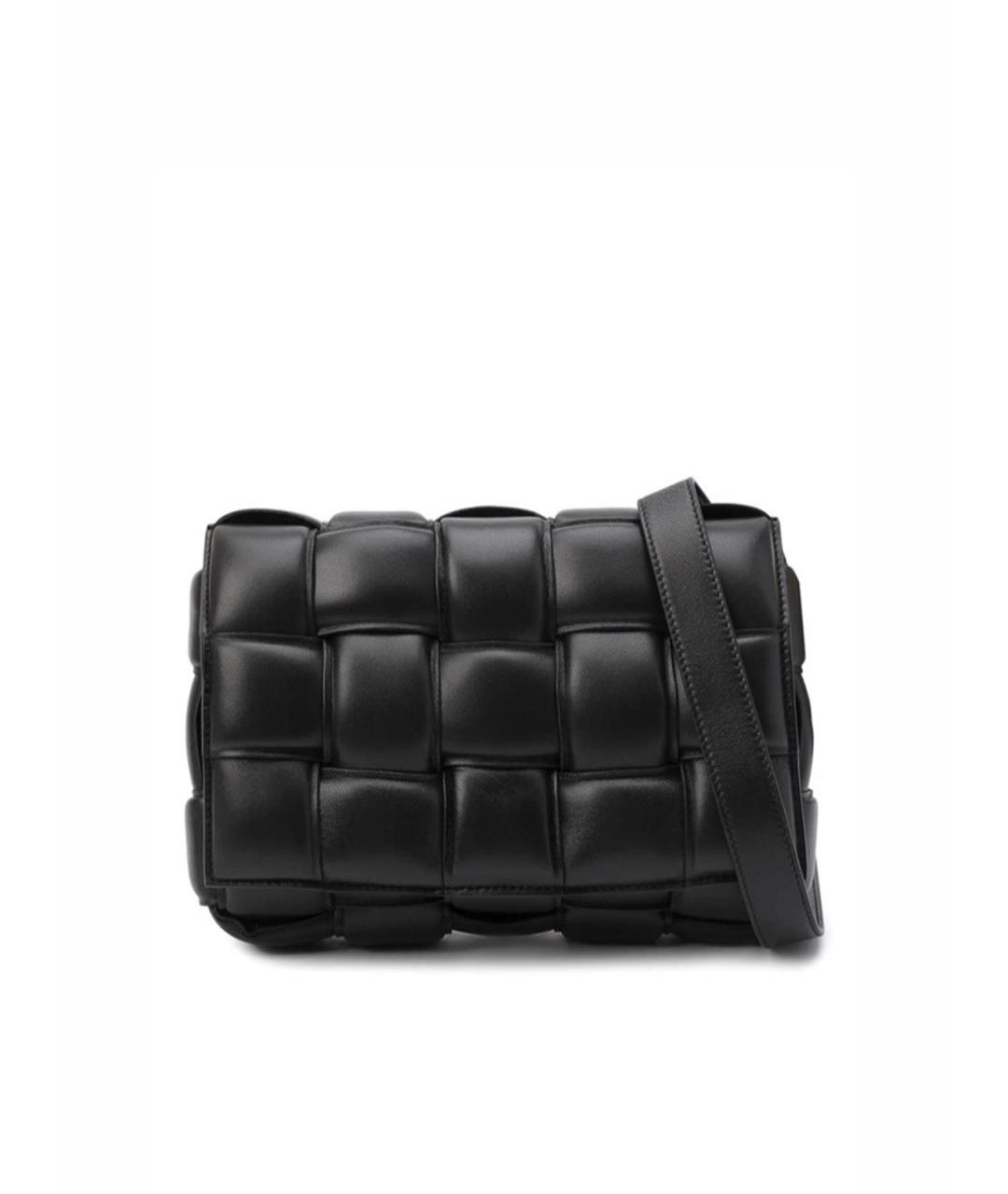 BOTTEGA VENETA Черная кожаная сумка через плечо, фото 6