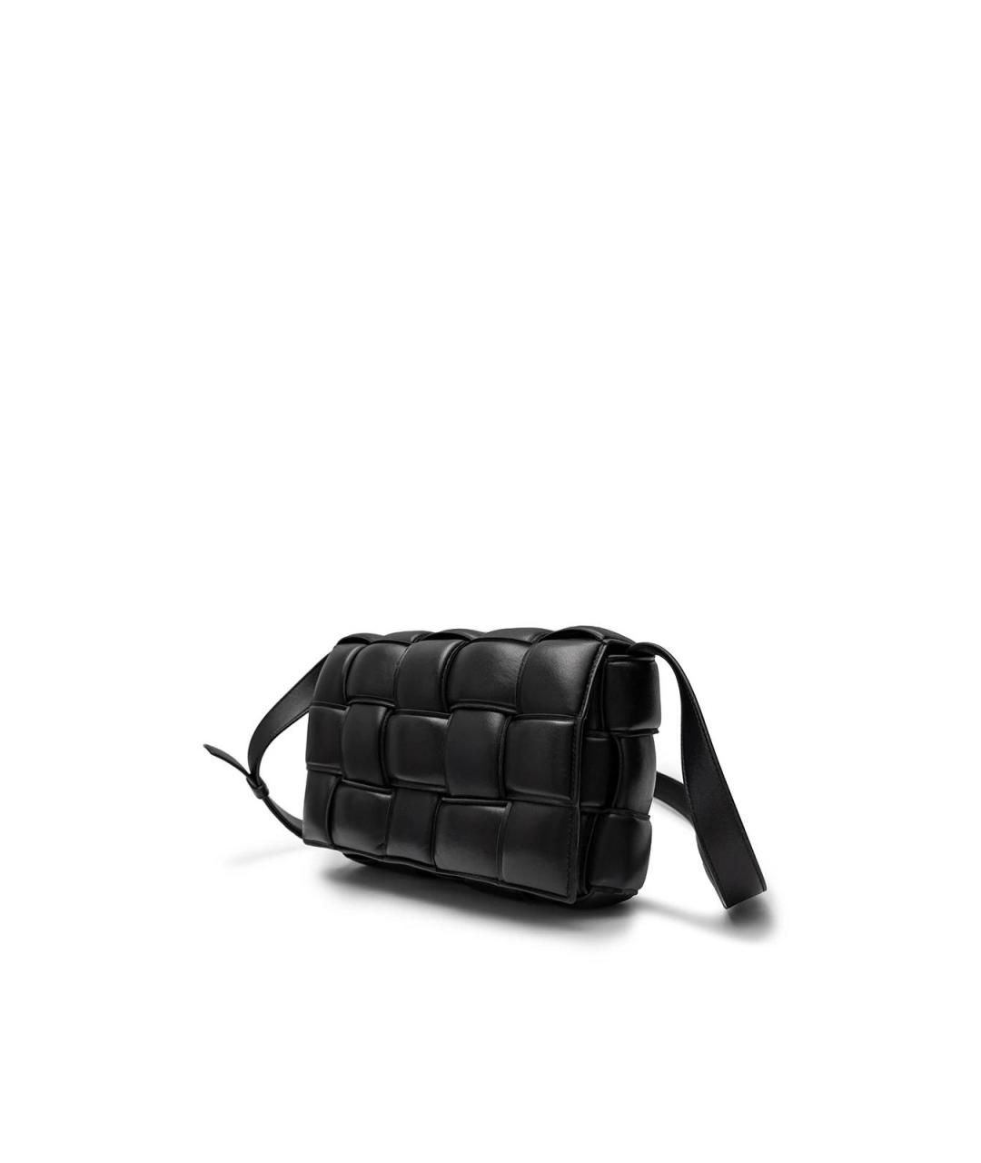 BOTTEGA VENETA Черная кожаная сумка через плечо, фото 3