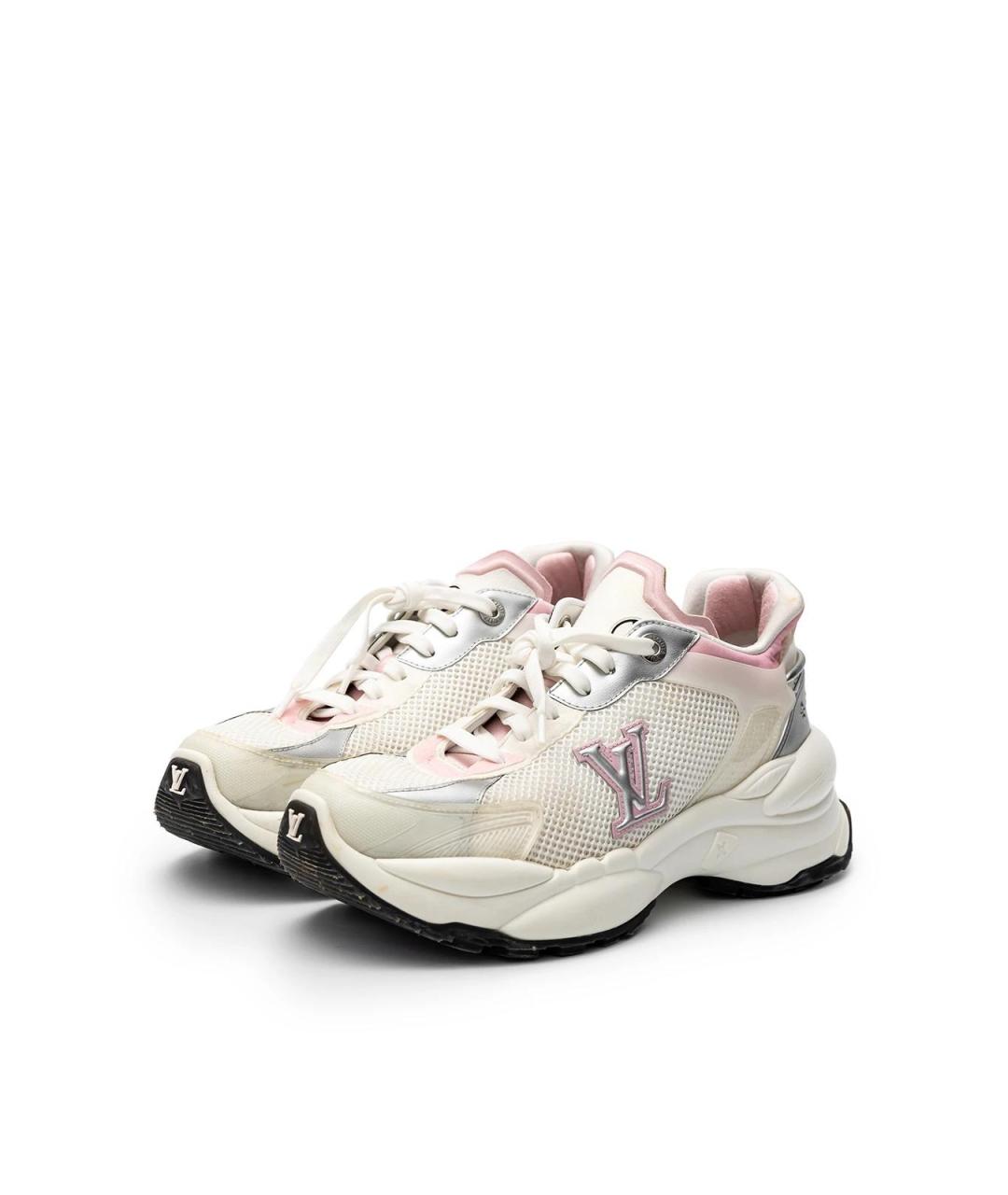 LOUIS VUITTON Белые кожаные кроссовки, фото 2