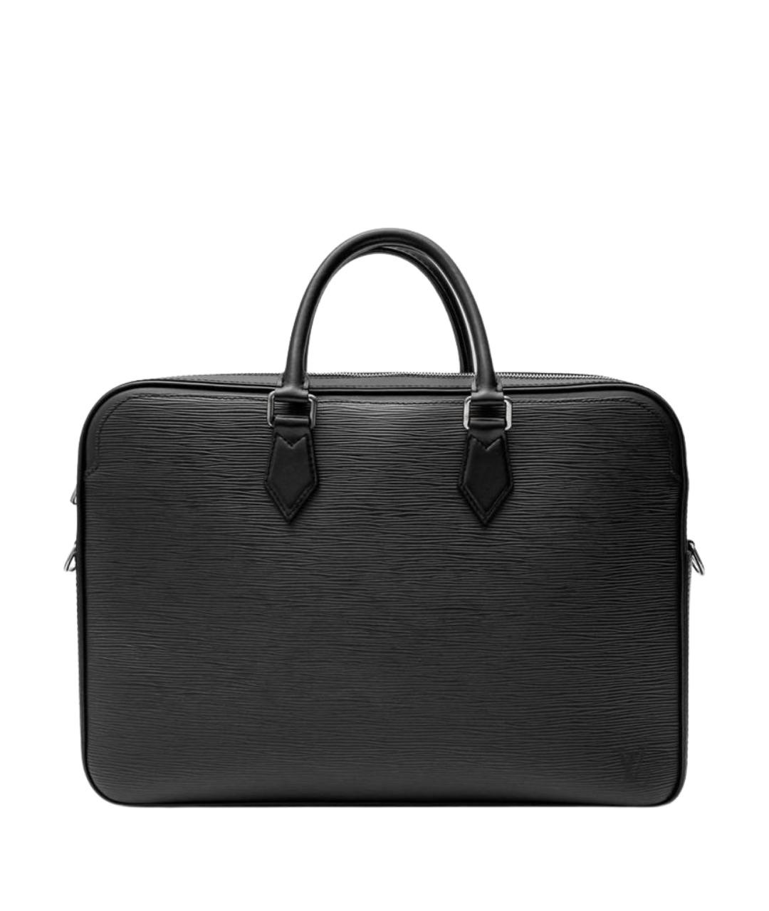 LOUIS VUITTON Черный кожаный портфель, фото 1