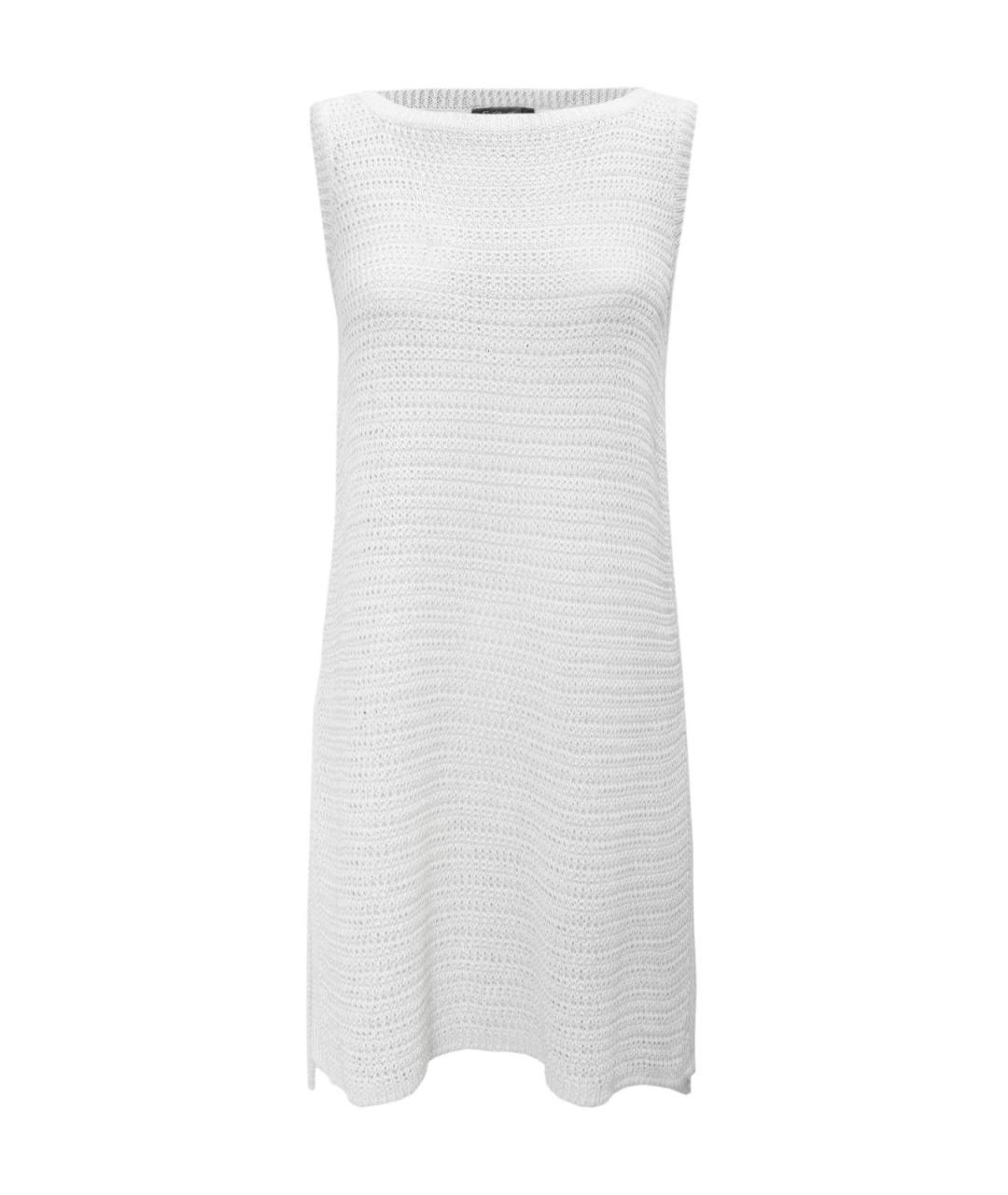 LORO PIANA Белая льняная футболка, фото 1