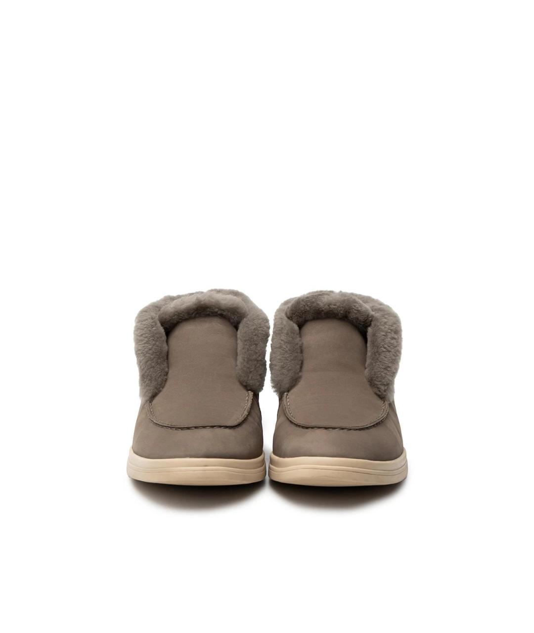 12 STOREEZ Серые нубуковые лоферы, фото 4