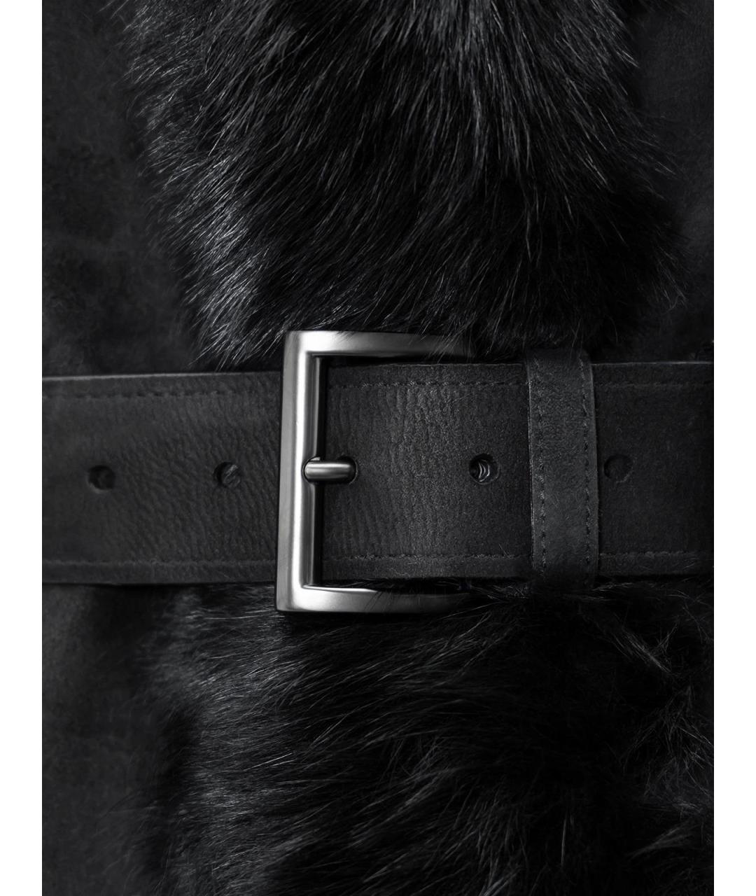 PRADA Черная кожаная дубленка, фото 3