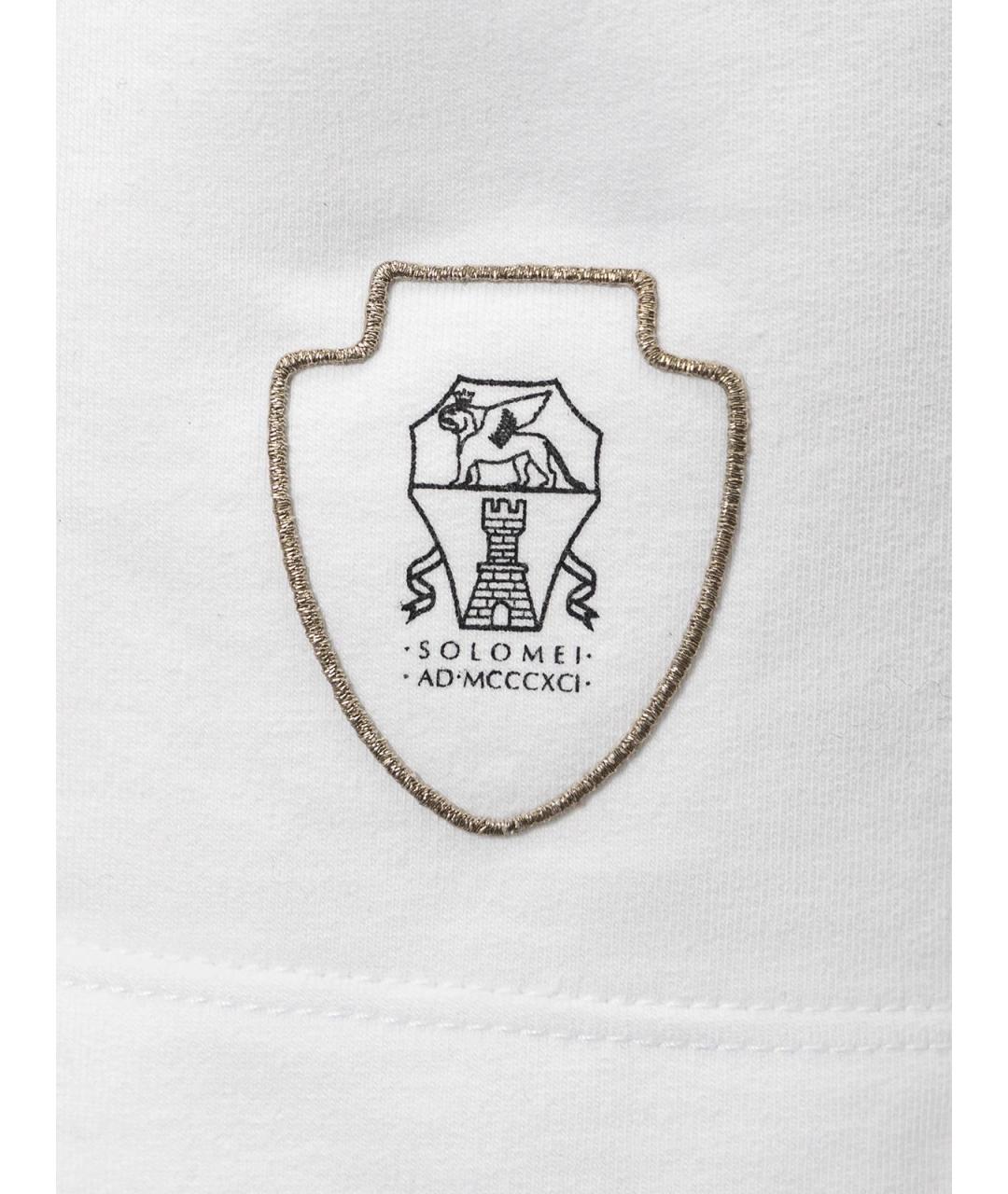 BRUNELLO CUCINELLI Белые хлопковые шорты, фото 3