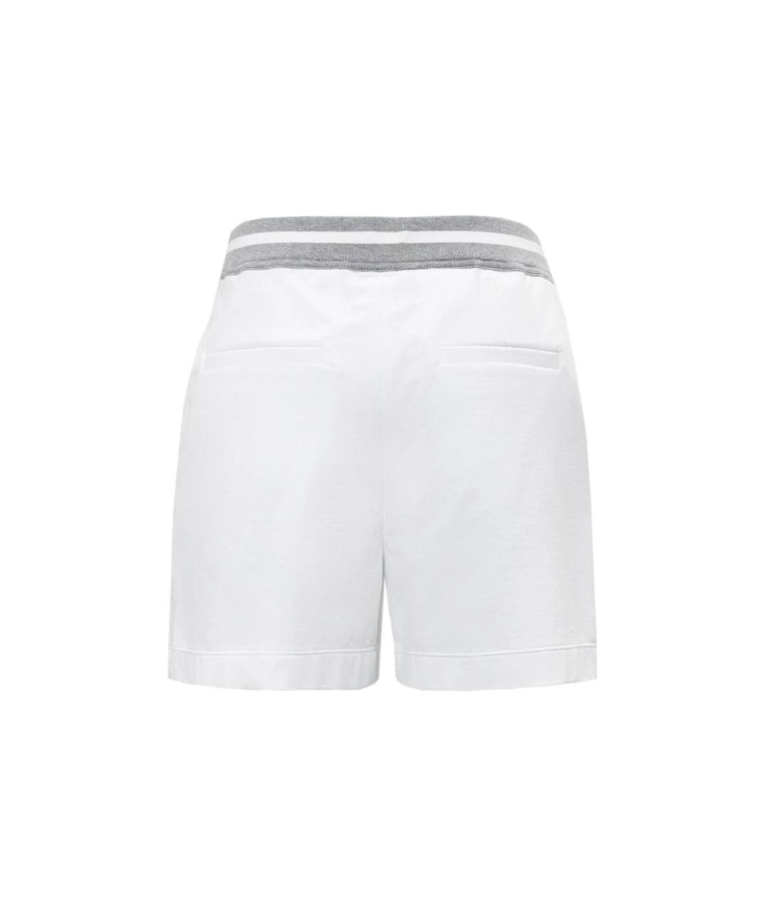 BRUNELLO CUCINELLI Белые хлопковые шорты, фото 2