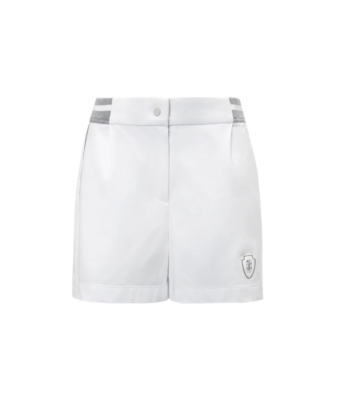 BRUNELLO CUCINELLI Белые хлопковые шорты, фото 1