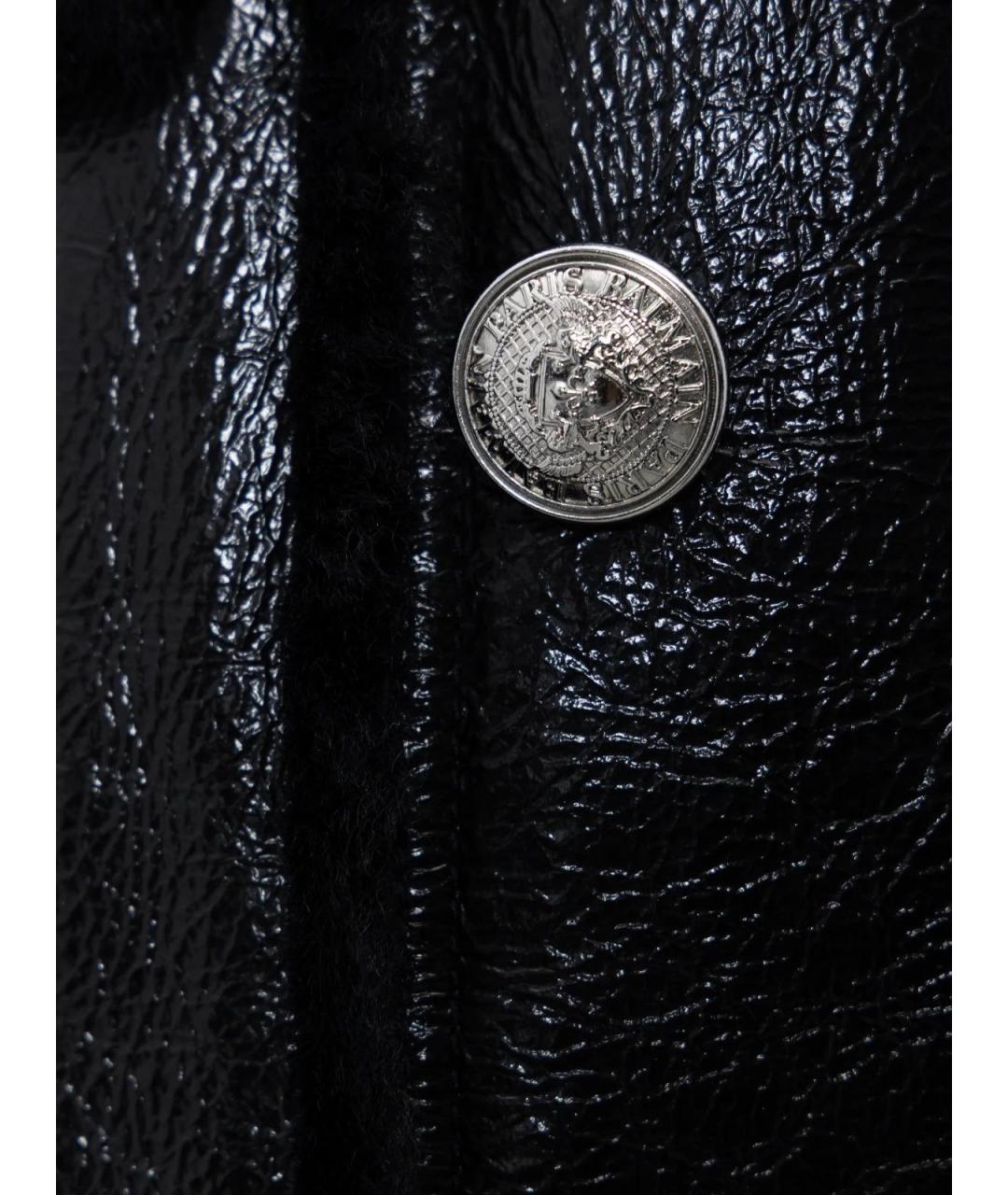 BALMAIN Черная кожаная дубленка, фото 3