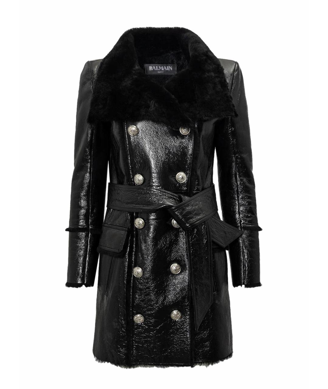 BALMAIN Черная кожаная дубленка, фото 1