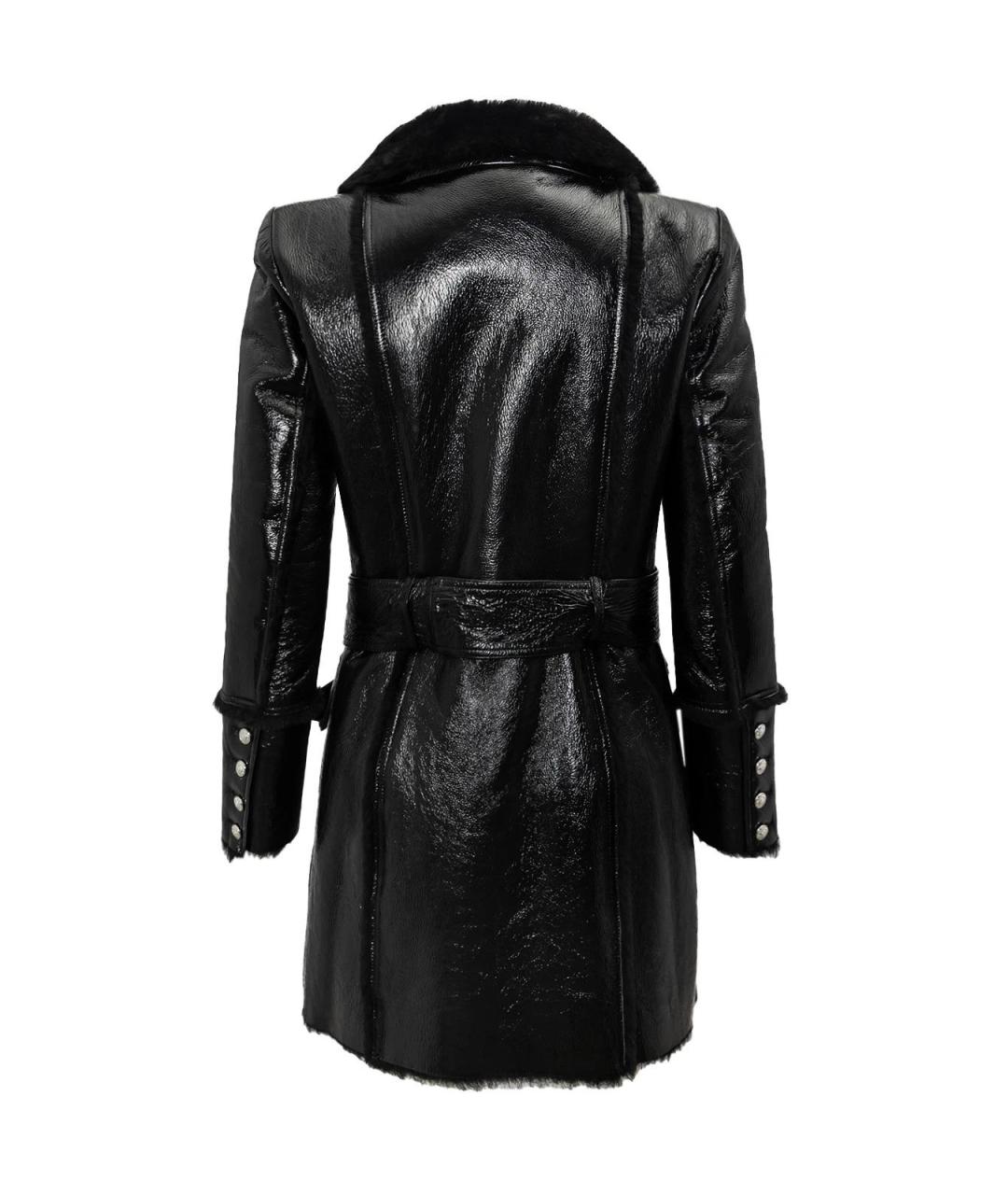 BALMAIN Черная кожаная дубленка, фото 2