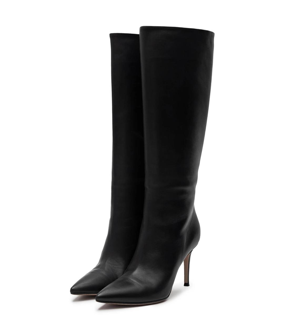 GIANVITO ROSSI Черные кожаные сапоги, фото 2