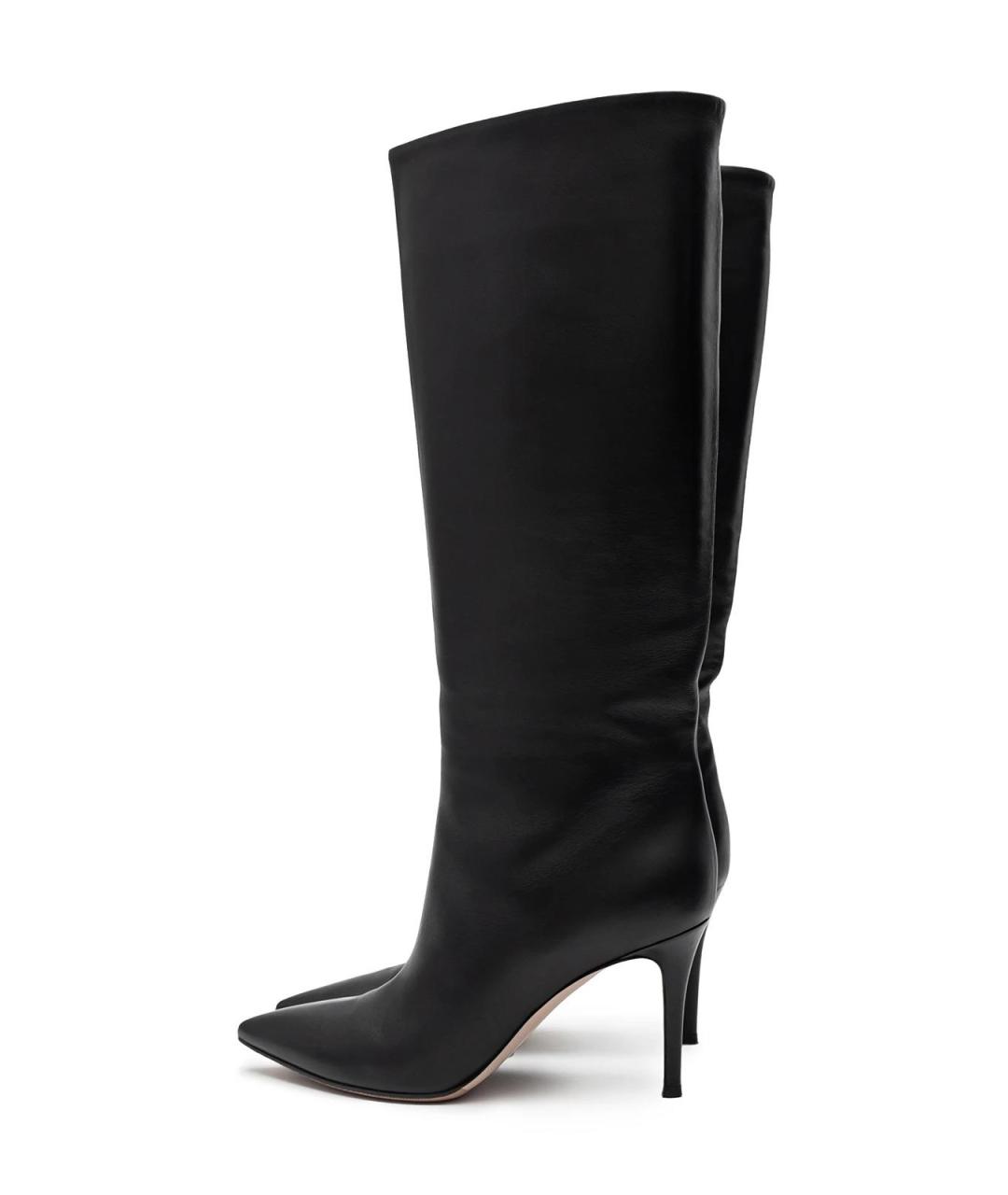 GIANVITO ROSSI Черные кожаные сапоги, фото 5