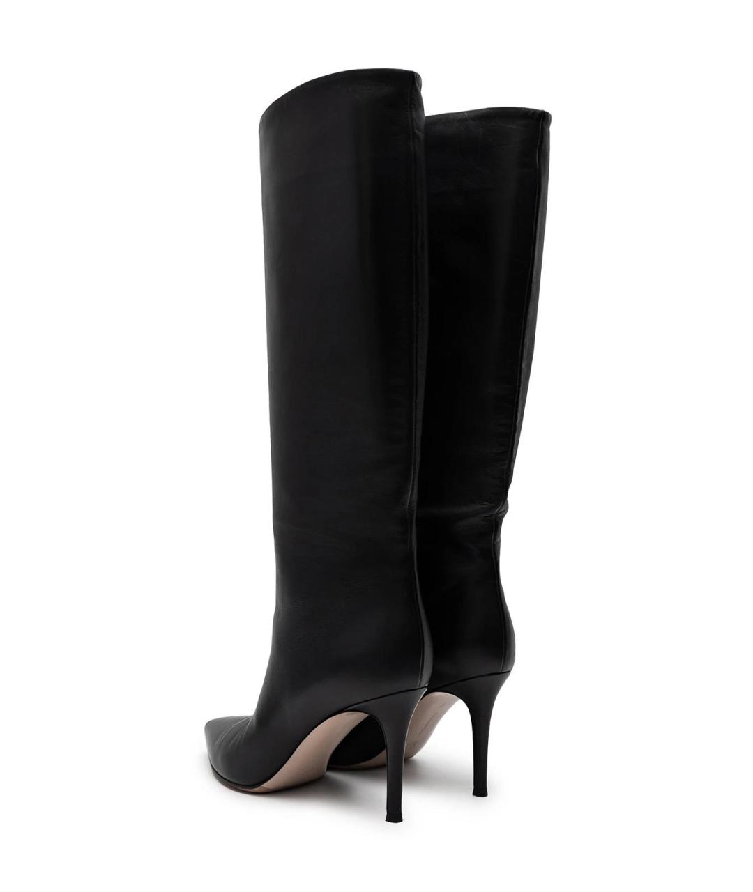 GIANVITO ROSSI Черные кожаные сапоги, фото 3