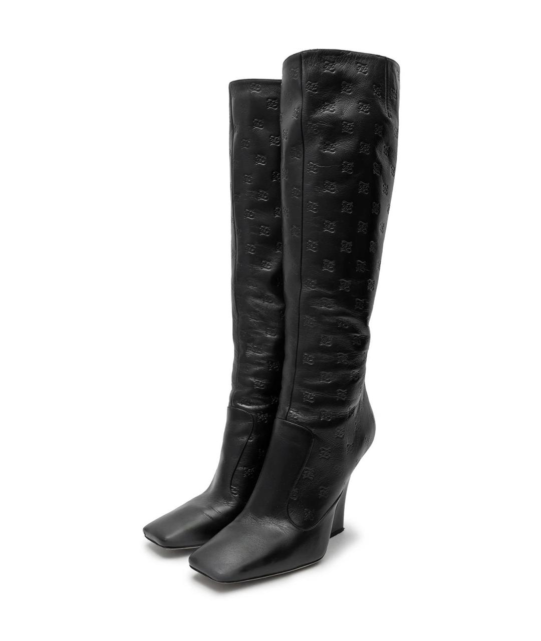 FENDI Черные кожаные сапоги, фото 2