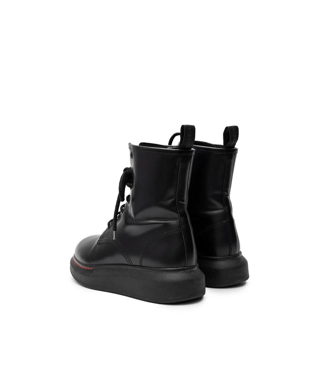 ALEXANDER MCQUEEN Черные кожаные ботинки, фото 3