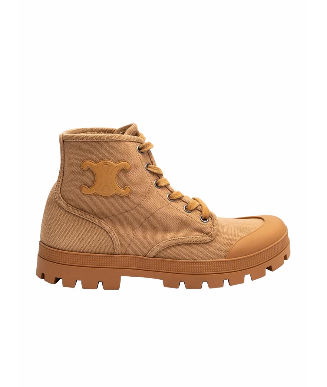 CELINE Коричневые резиновые ботинки, фото 1