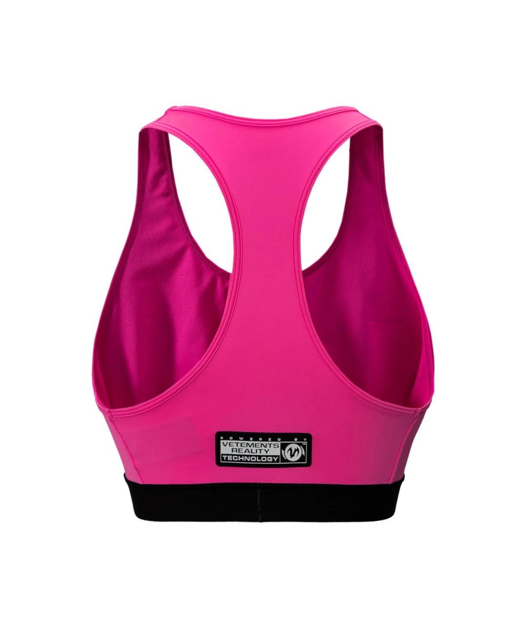 VETEMENTS Розовая полиамидовая футболка, фото 2