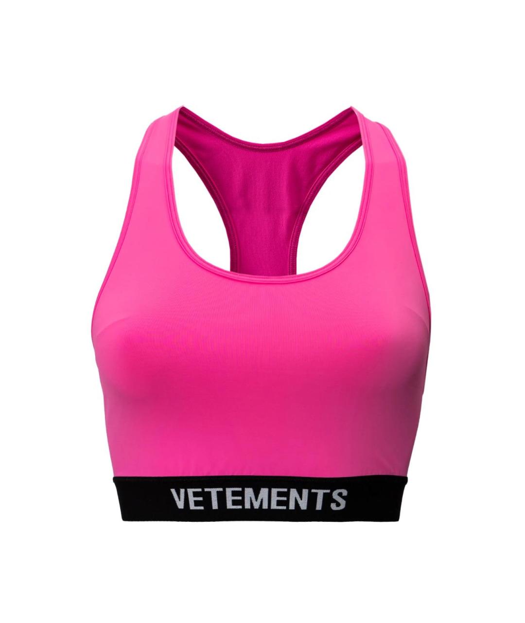 VETEMENTS Розовая полиамидовая футболка, фото 4