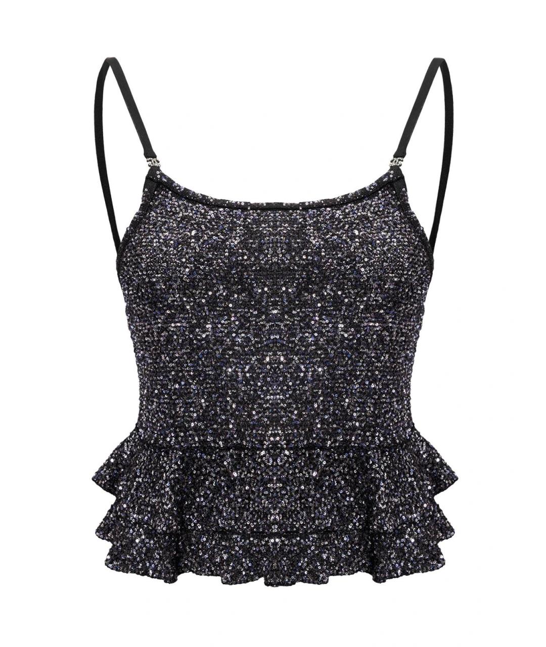 CHANEL Черная вискозная футболка, фото 4