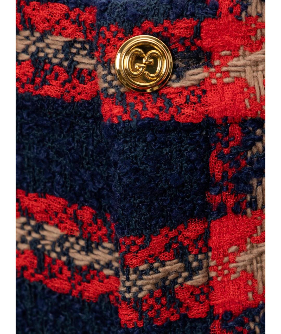 GUCCI Синие шерстяные шорты, фото 3