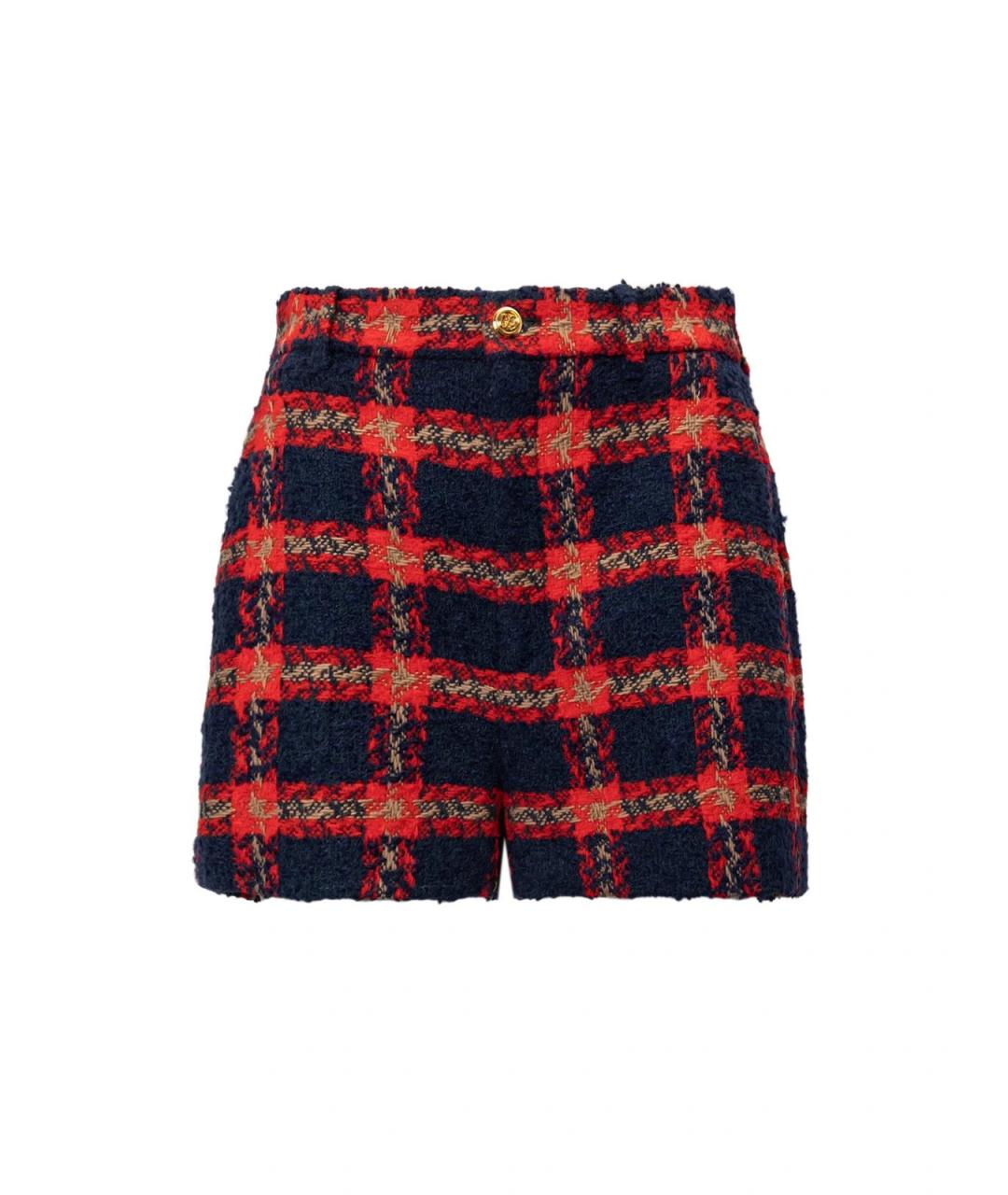 GUCCI Синие шерстяные шорты, фото 1