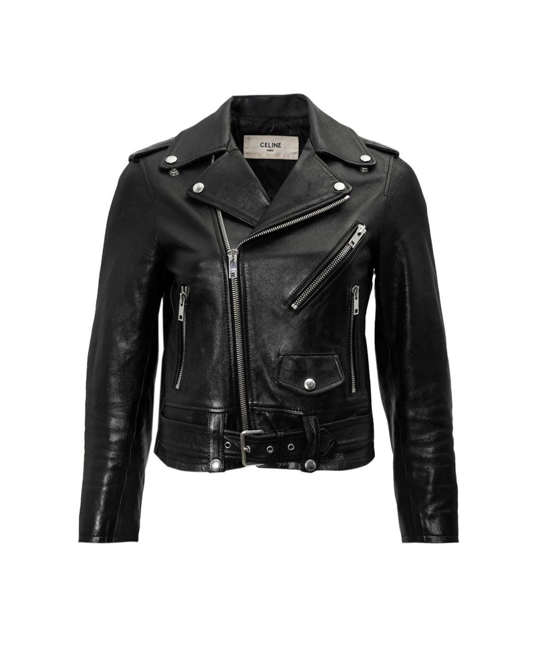 CELINE Черная кожаная куртка, фото 1
