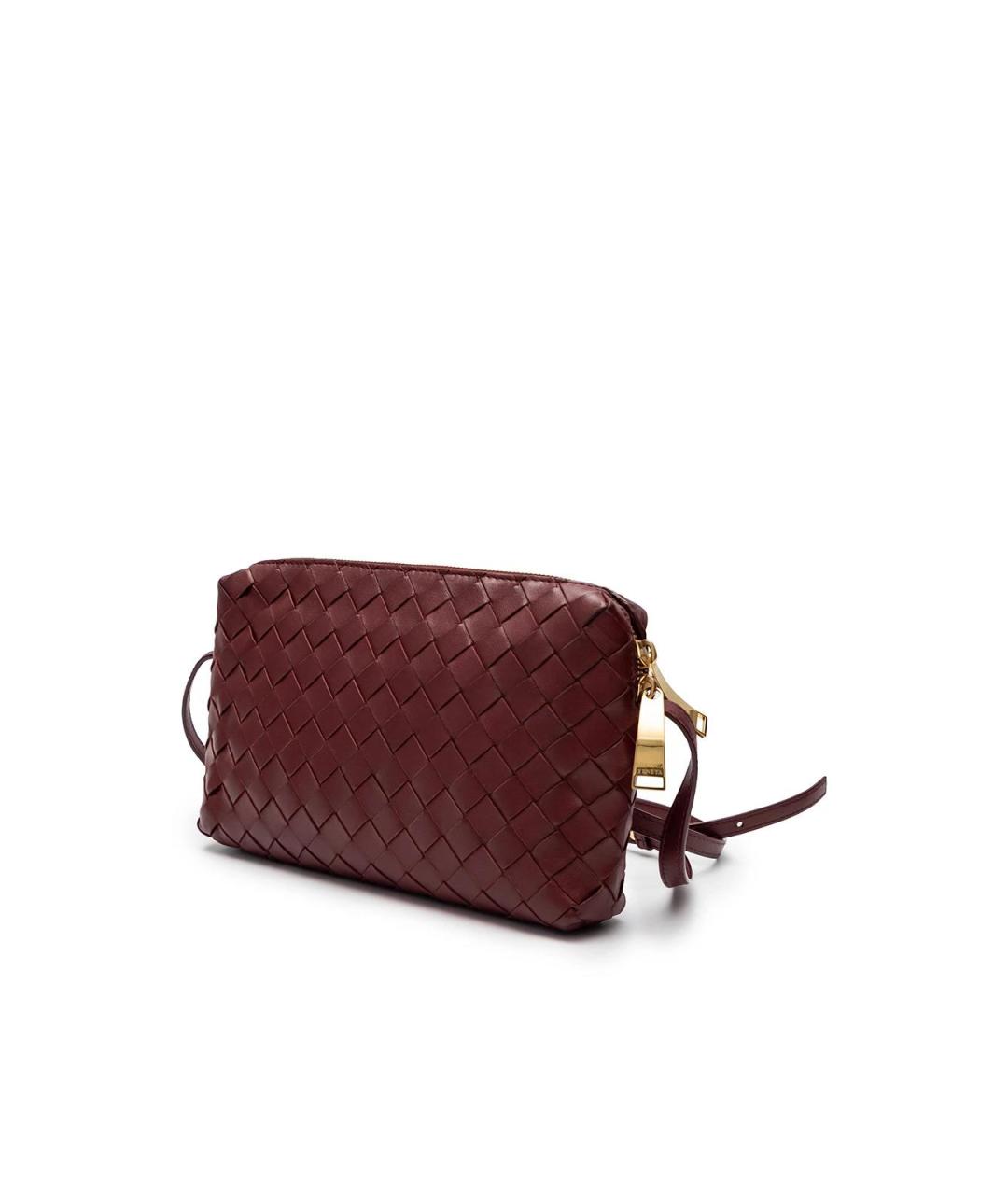 BOTTEGA VENETA Красная кожаная сумка через плечо, фото 2