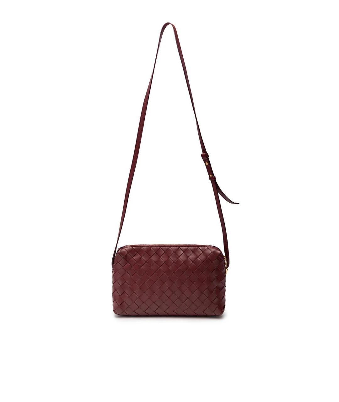 BOTTEGA VENETA Красная кожаная сумка через плечо, фото 4