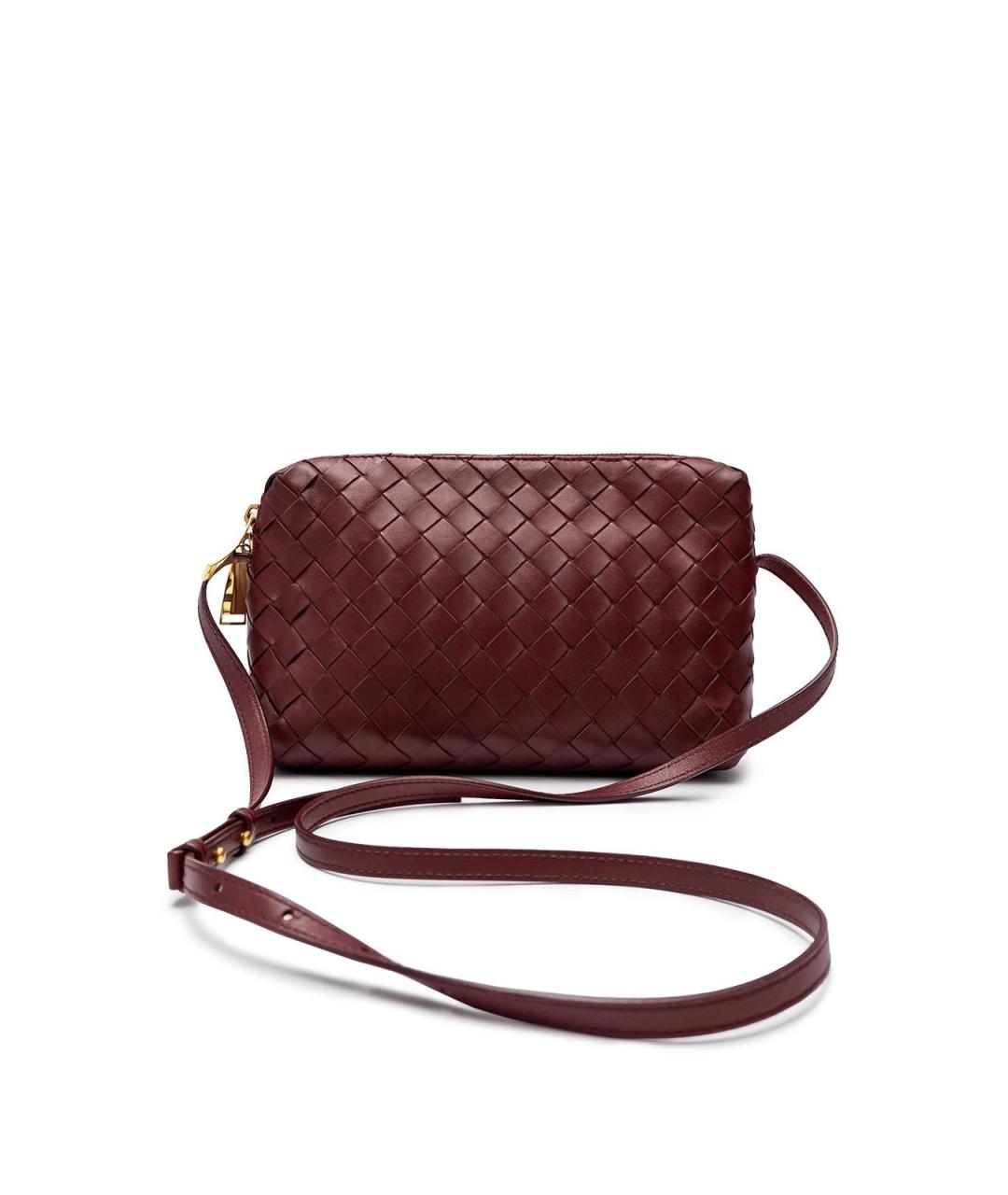 BOTTEGA VENETA Красная кожаная сумка через плечо, фото 3