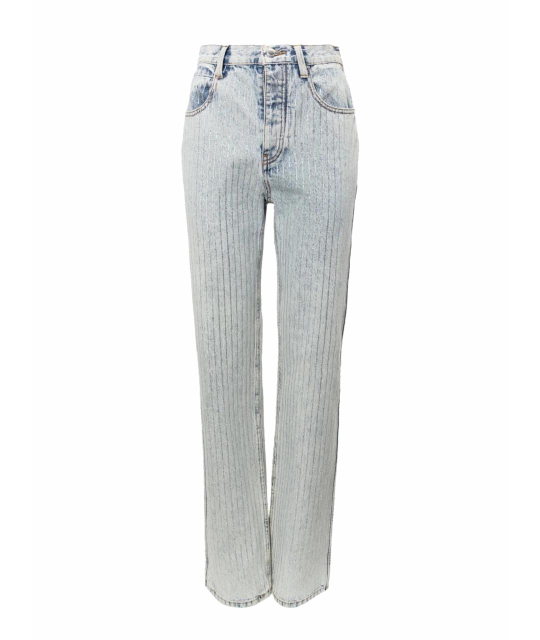 ALEXANDER WANG Голубые хлопковые прямые джинсы, фото 1