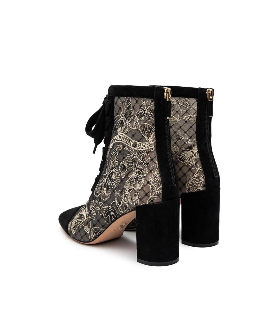 CHRISTIAN DIOR Черные замшевые ботильоны, фото 3