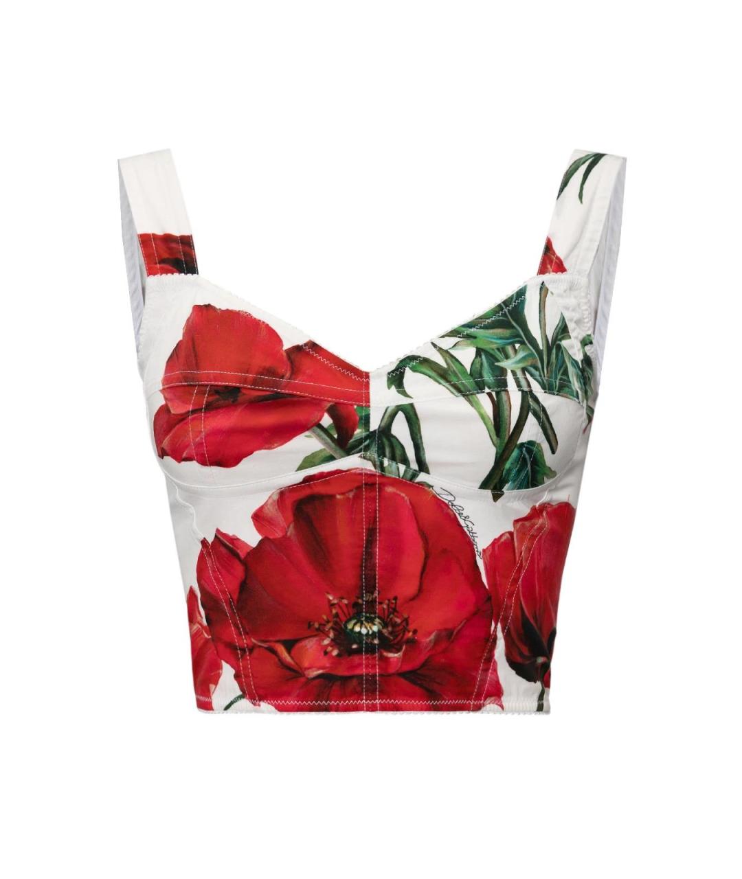 DOLCE&GABBANA Белая хлопковая футболка, фото 4