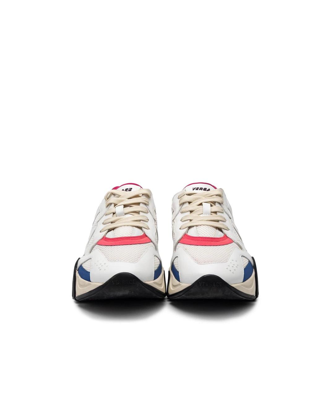 VERSACE Белые текстильные кроссовки, фото 4