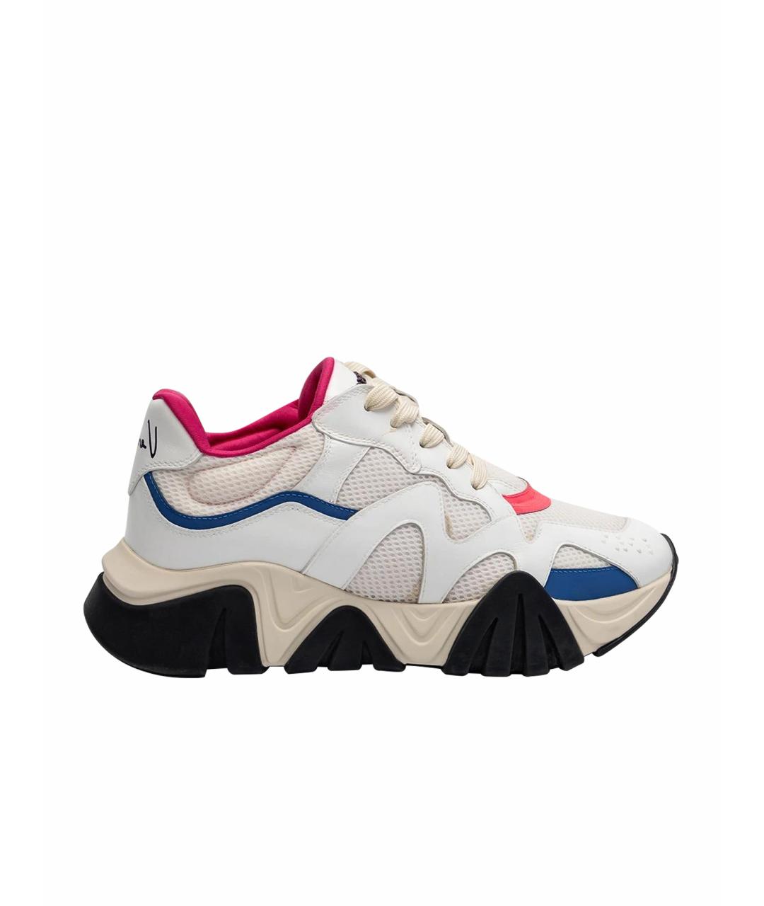 VERSACE Белые текстильные кроссовки, фото 1