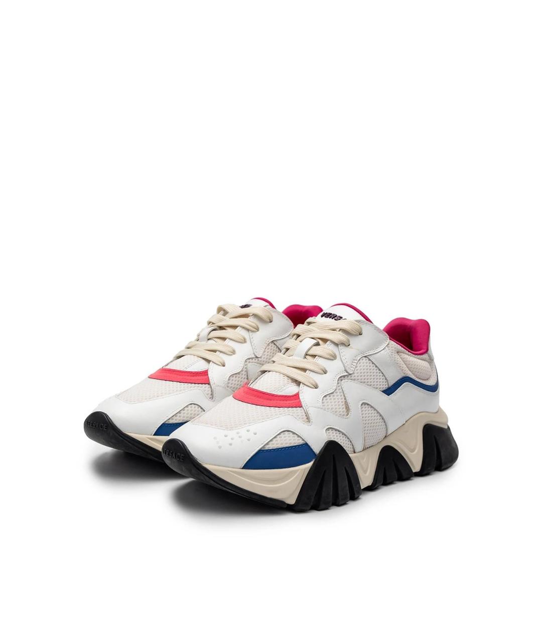 VERSACE Белые текстильные кроссовки, фото 2