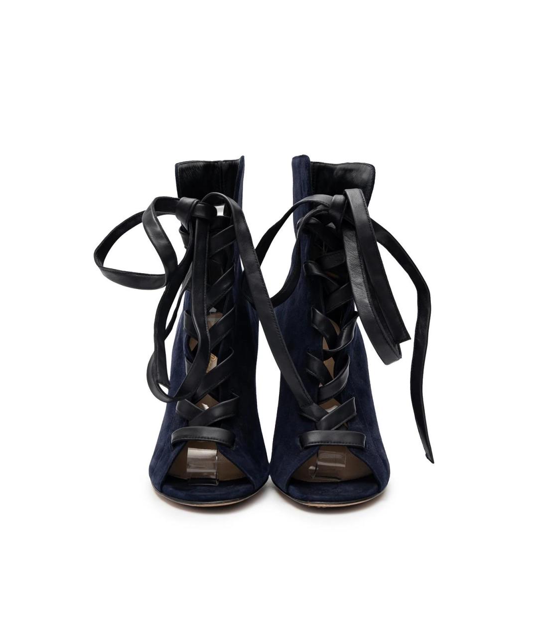 GIANVITO ROSSI Синие замшевые ботильоны, фото 4