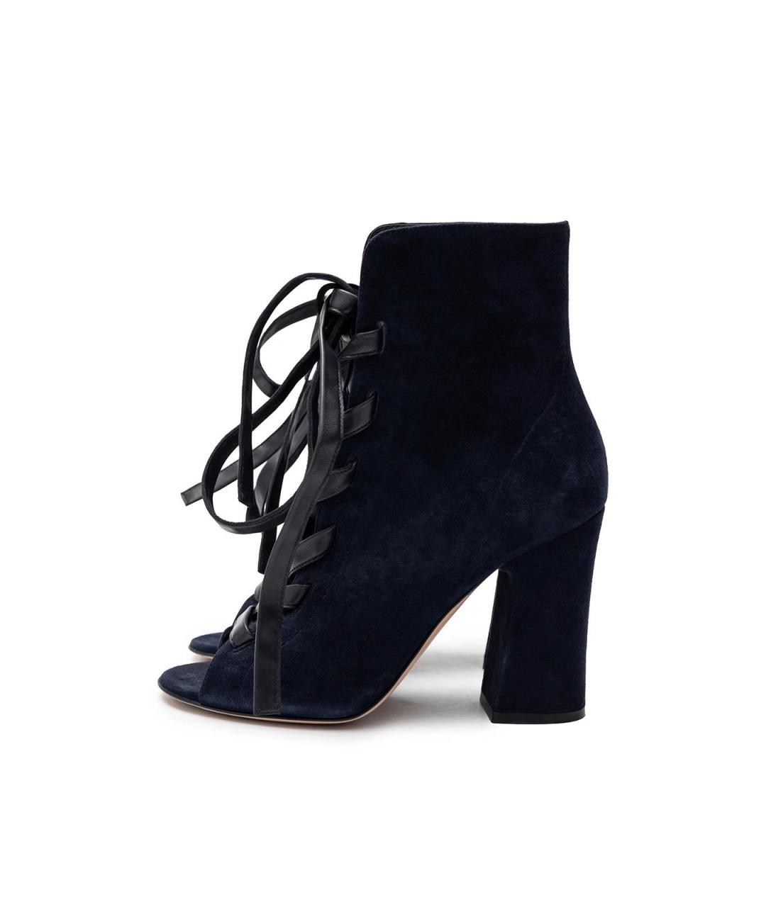 GIANVITO ROSSI Синие замшевые ботильоны, фото 5