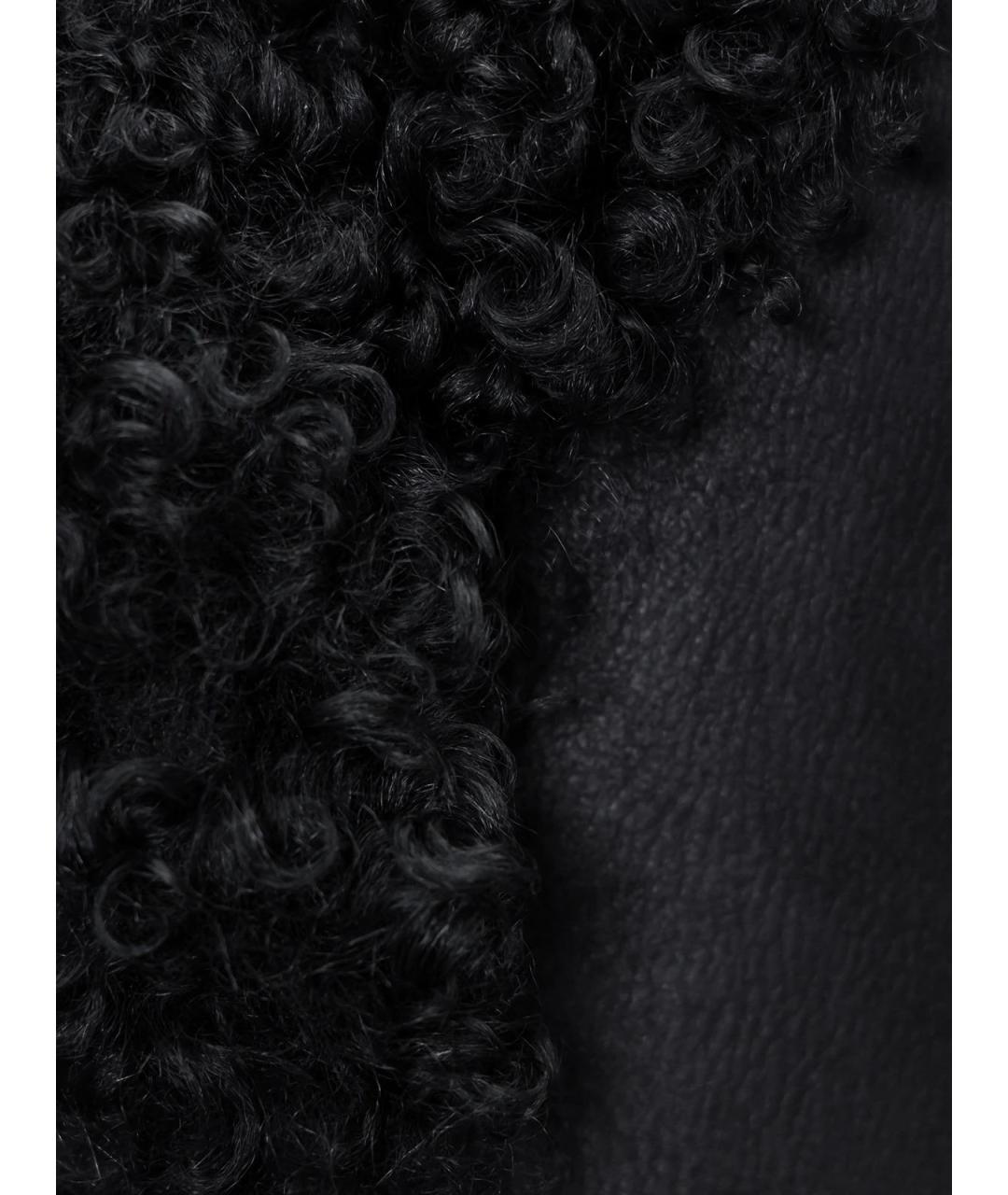 NO NAME Черная кожаная дубленка, фото 3