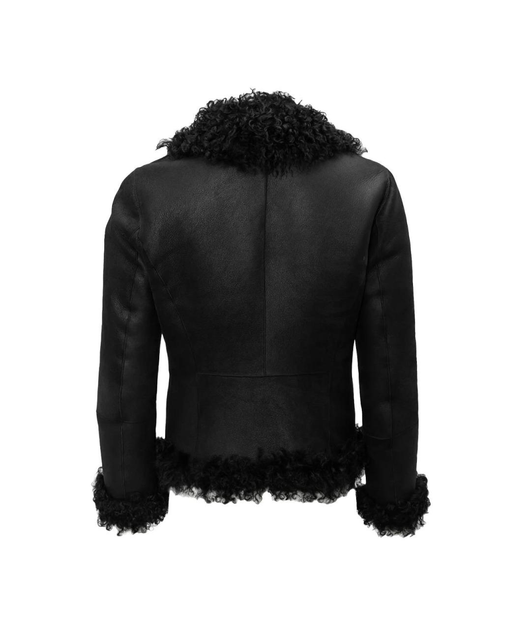 NO NAME Черная кожаная дубленка, фото 2