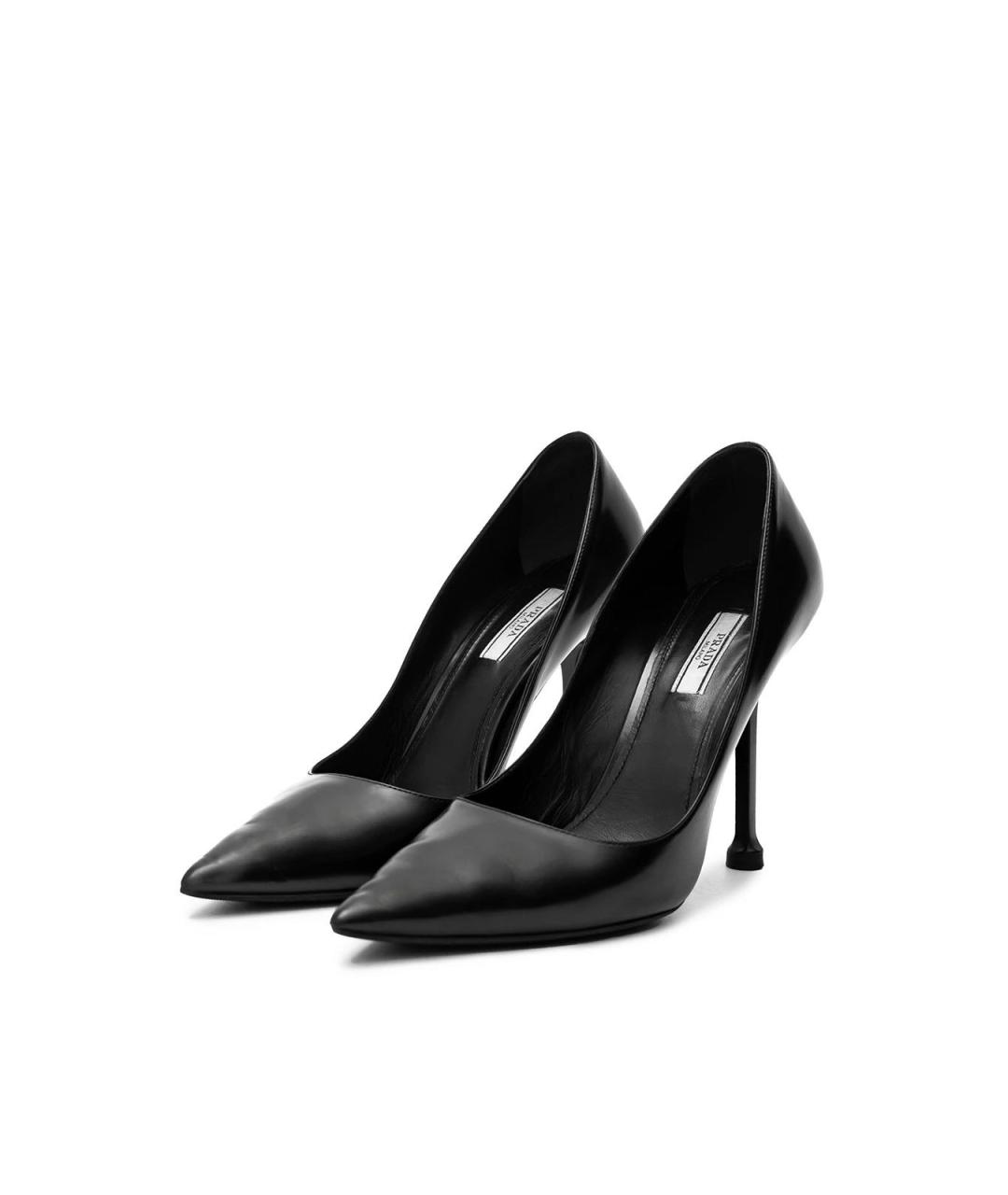 PRADA Черные кожаные туфли, фото 2